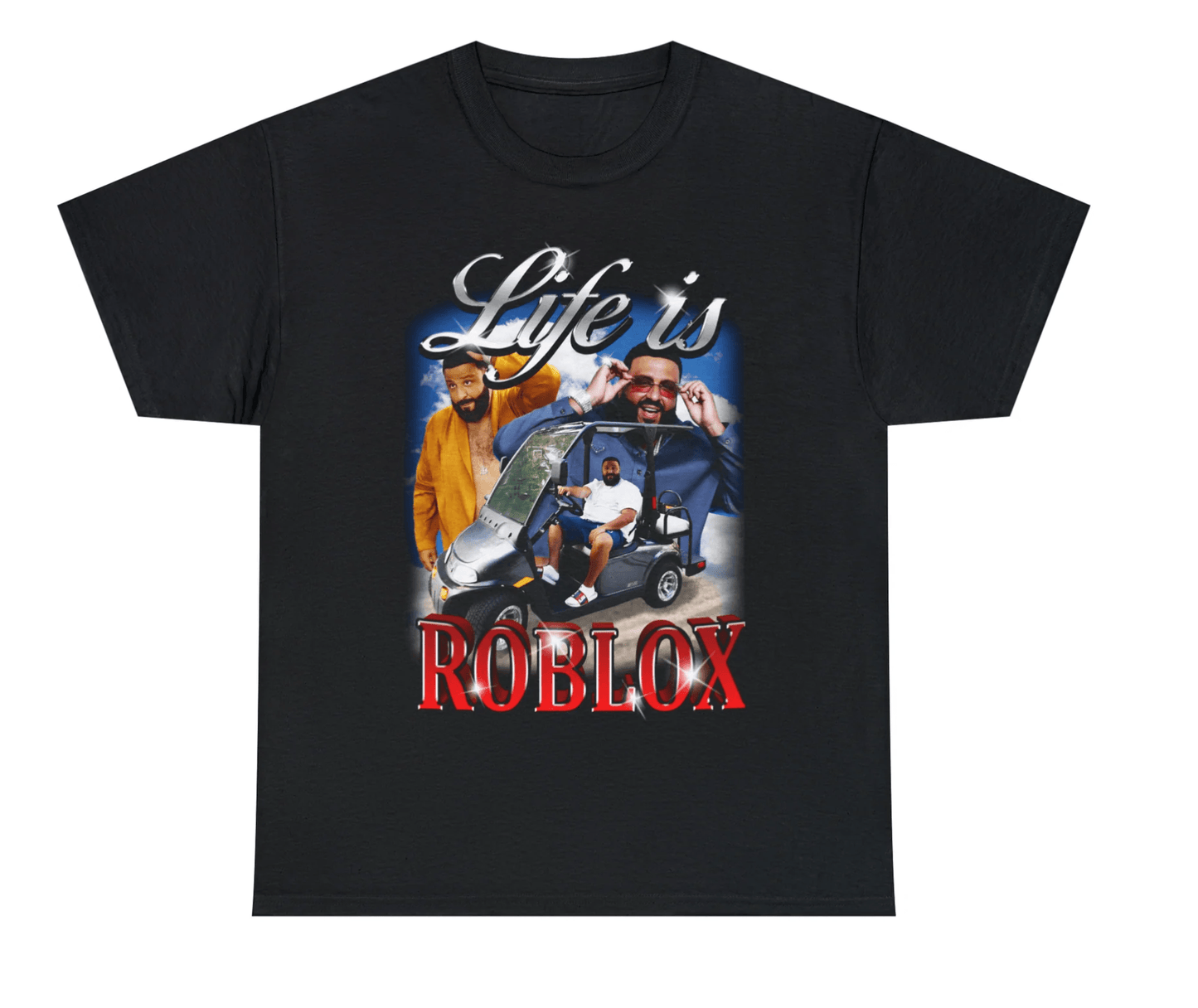 Rare Dj Khaled Life Roblox Shirt Hip Hop Black S-234XL Tee C721